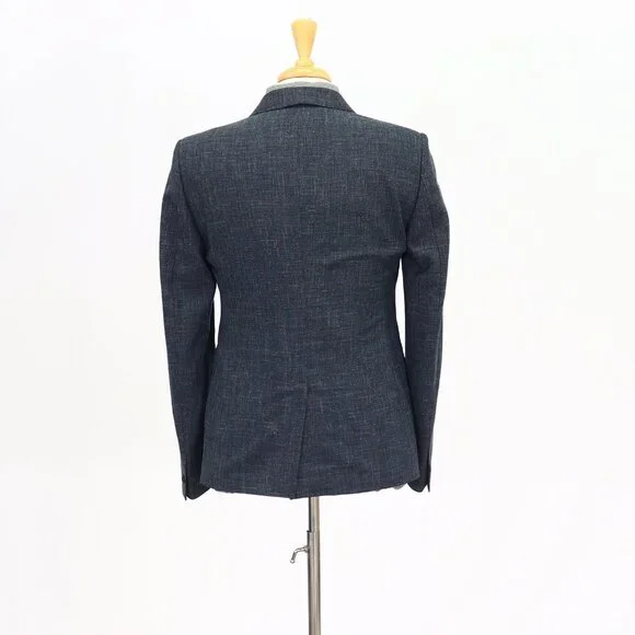 Stella McCartney 38R Blue Solid 3-Button Sport Coat Blazer Jacket T240 - Picture 7 of 11